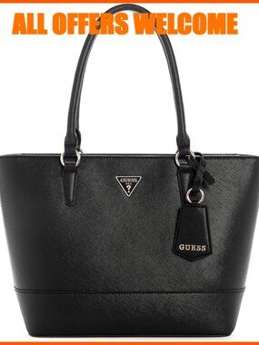 Sarai Top Zip Tote in Saffiano PVC with Gold Hardware